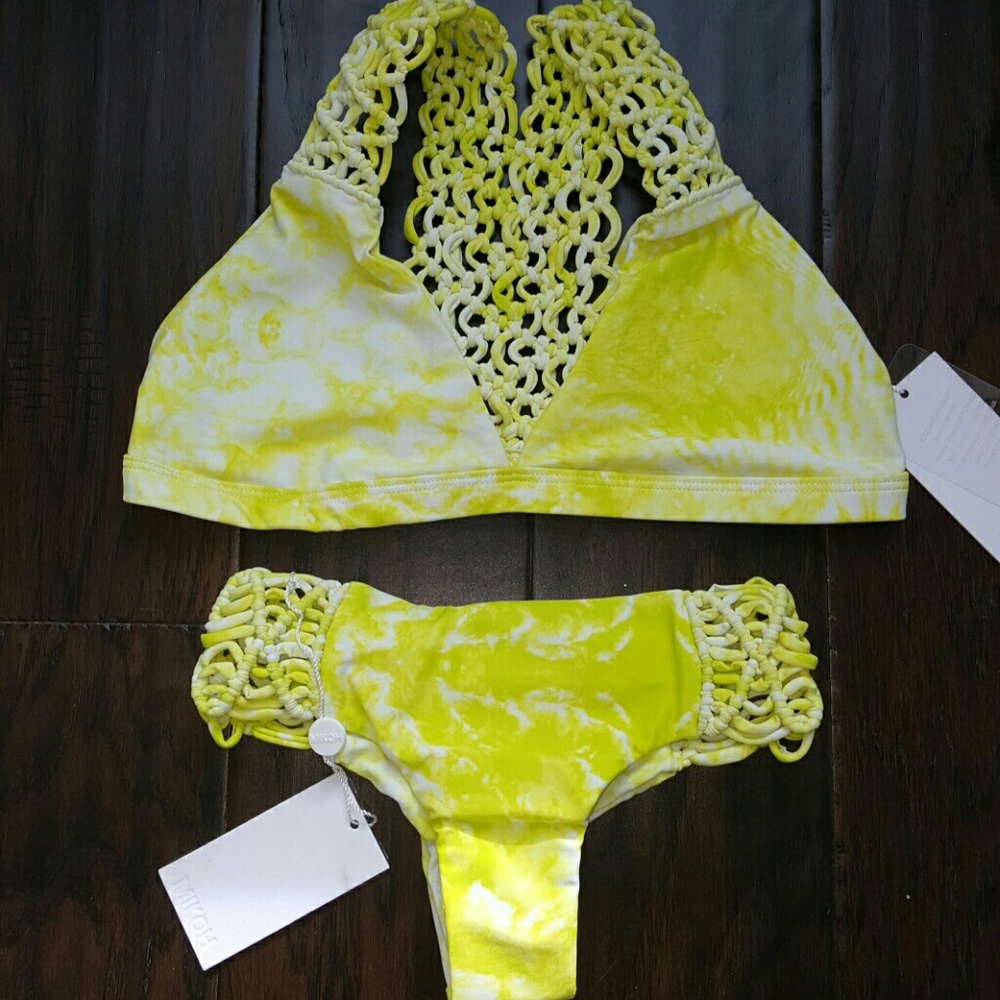 Mikoh White water plumeria bikini L S